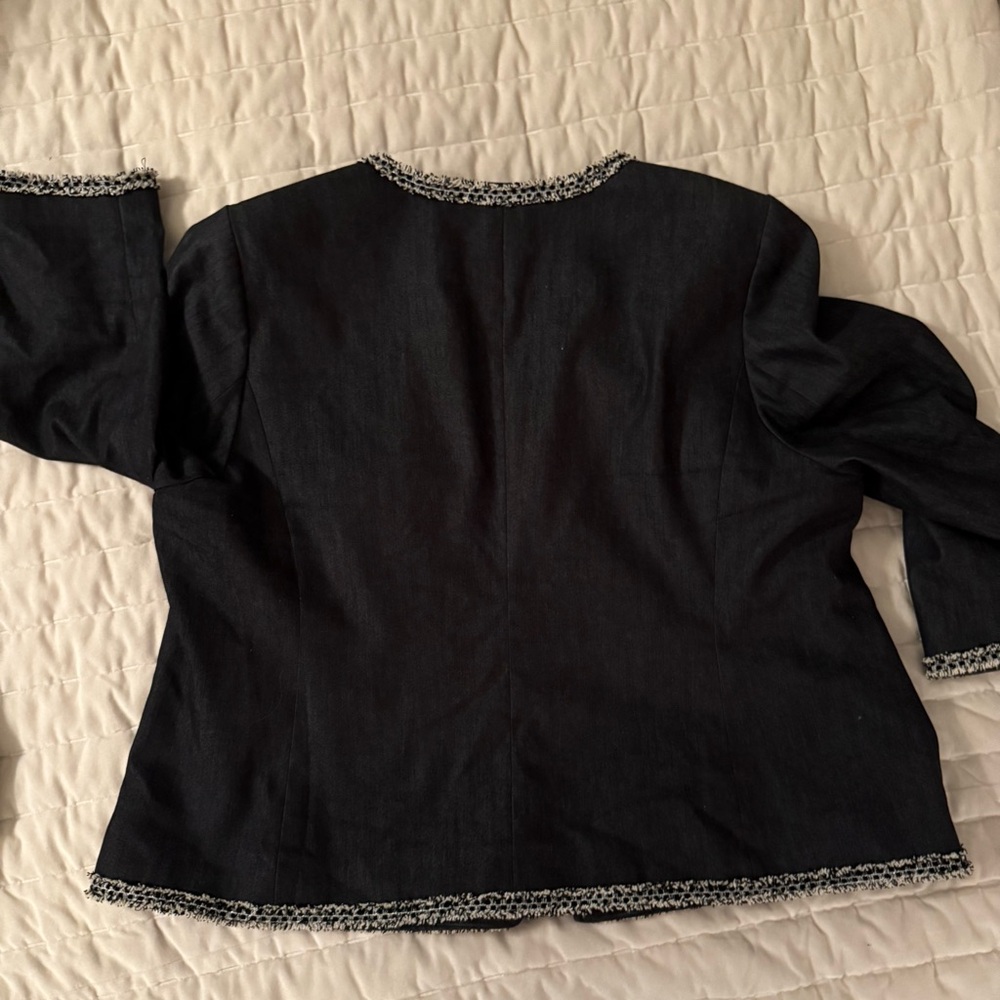 Talbots Plus Petite Fringe Tweed Jacket - Picture 8 of 9